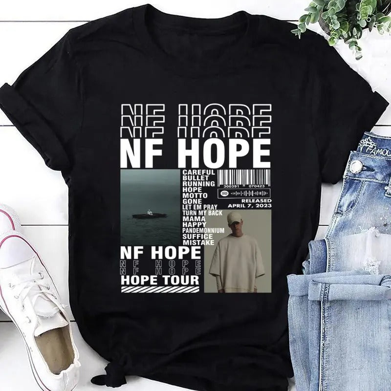 Nf Hope Album Shirt, Nf Hope Tour 2024 T Shirt, Nf Fan Gifts Shirt, 2024 Nf Rapper Tour Merch, Nf Hope Graphic T Shirt,...