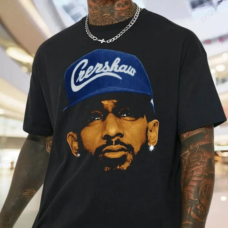 Nipsey Hussle Big Head Graphic T-Shirt Vintage Rapper Graphic Tee Rap Hip Hop Concert Merch Men Women Menswear...