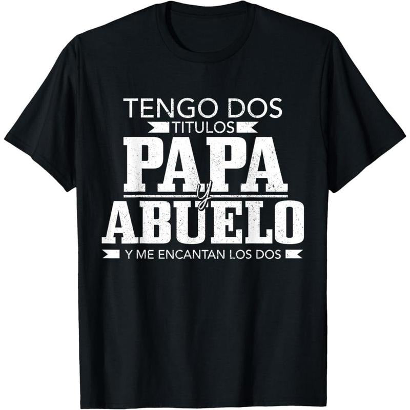 No.1 Dad Spanish Dad Tshirt Funny Spanish Father's Day T-Shirt graphic tees men gifts Casual Crew Neck vintage shirts...