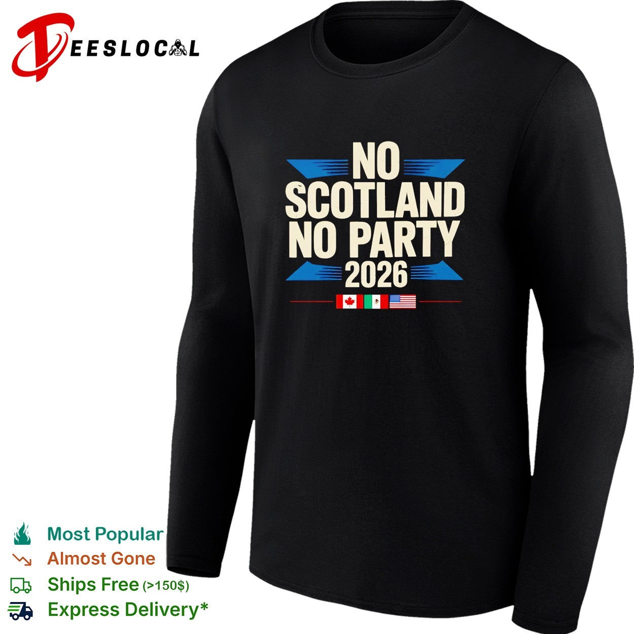 No Scotland no party 2026 shirt