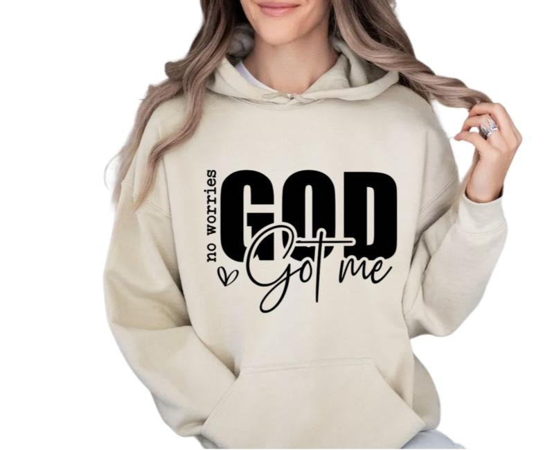 No Worries God Got Me Sweatshirt, Religious Tee, Christian Sweatshirt, Motivational Gift, Christian Gift, Unisex Crewneck...
