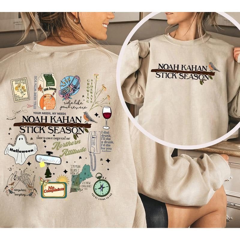 Noa h Kaha n Stick Season Double Sided Sweatshirt, Hoodie, T-shirt | PrintMintTees.com