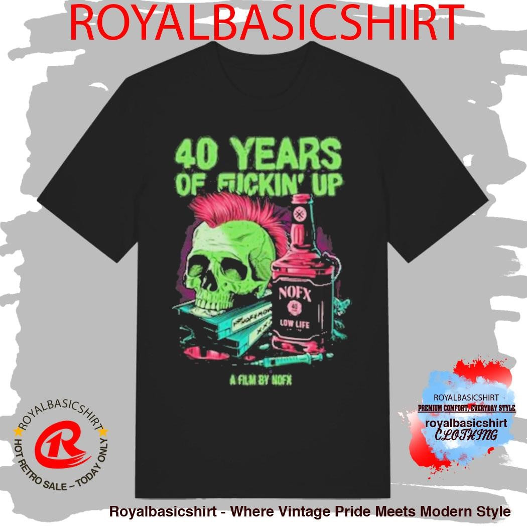 Nofx 40 Years Of Fuckin’ Up Bottle Skull Shirt