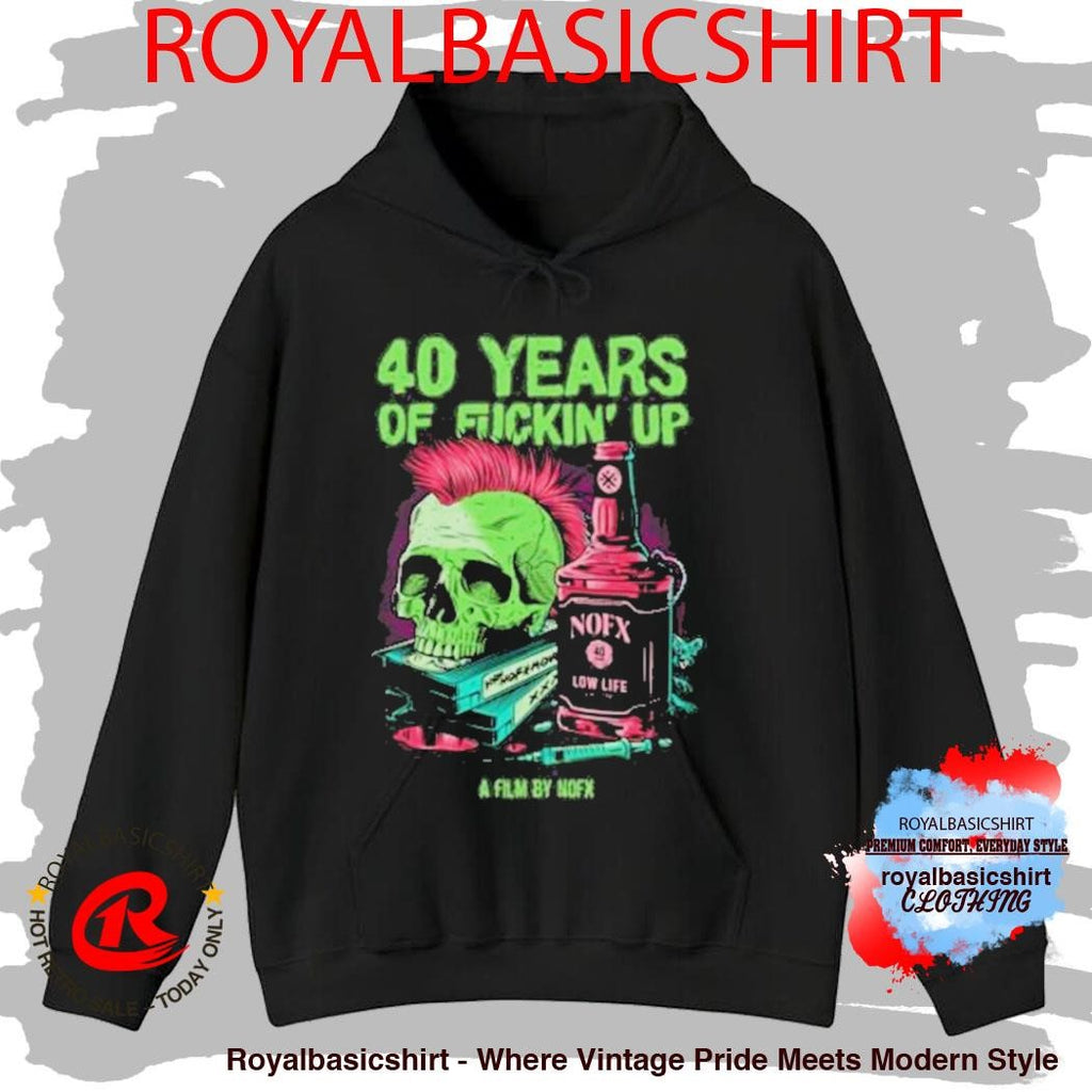 Nofx 40 Years Of Fuckin’ Up Bottle Skull Shirt