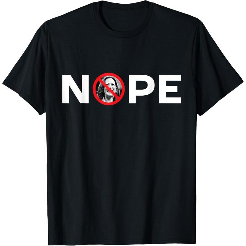Nope 'No Kamala' Sign Anti Kamala Harris T-Shirt made in usa Hoodie Sweatshirt | PrintMintTees.com
