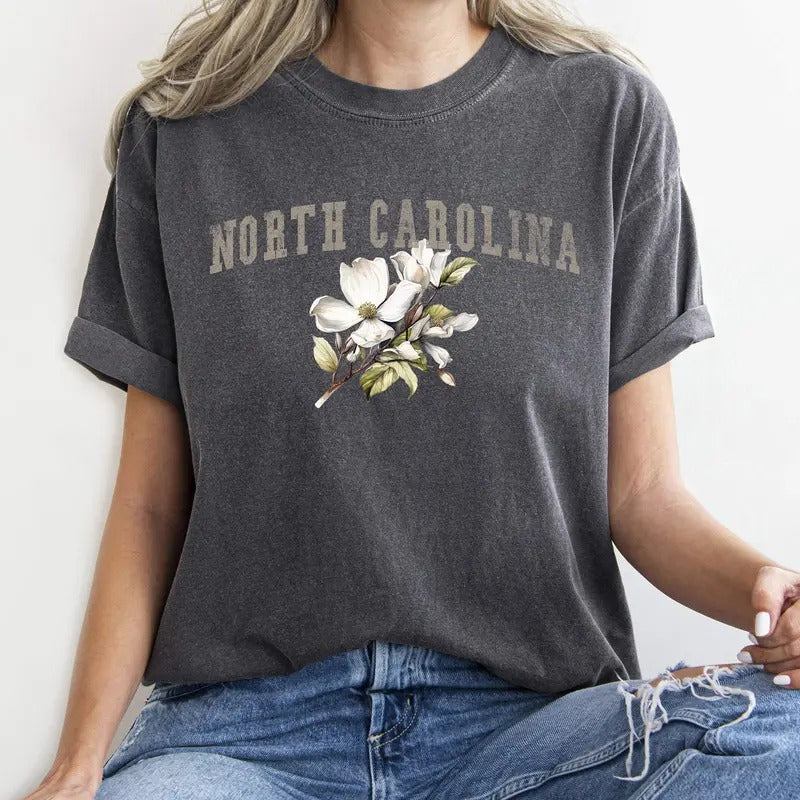 North Carolina State Flower Comfort Colors Tshirt, Women's Hoodie, Sweatshirt | PrintMintTees.com