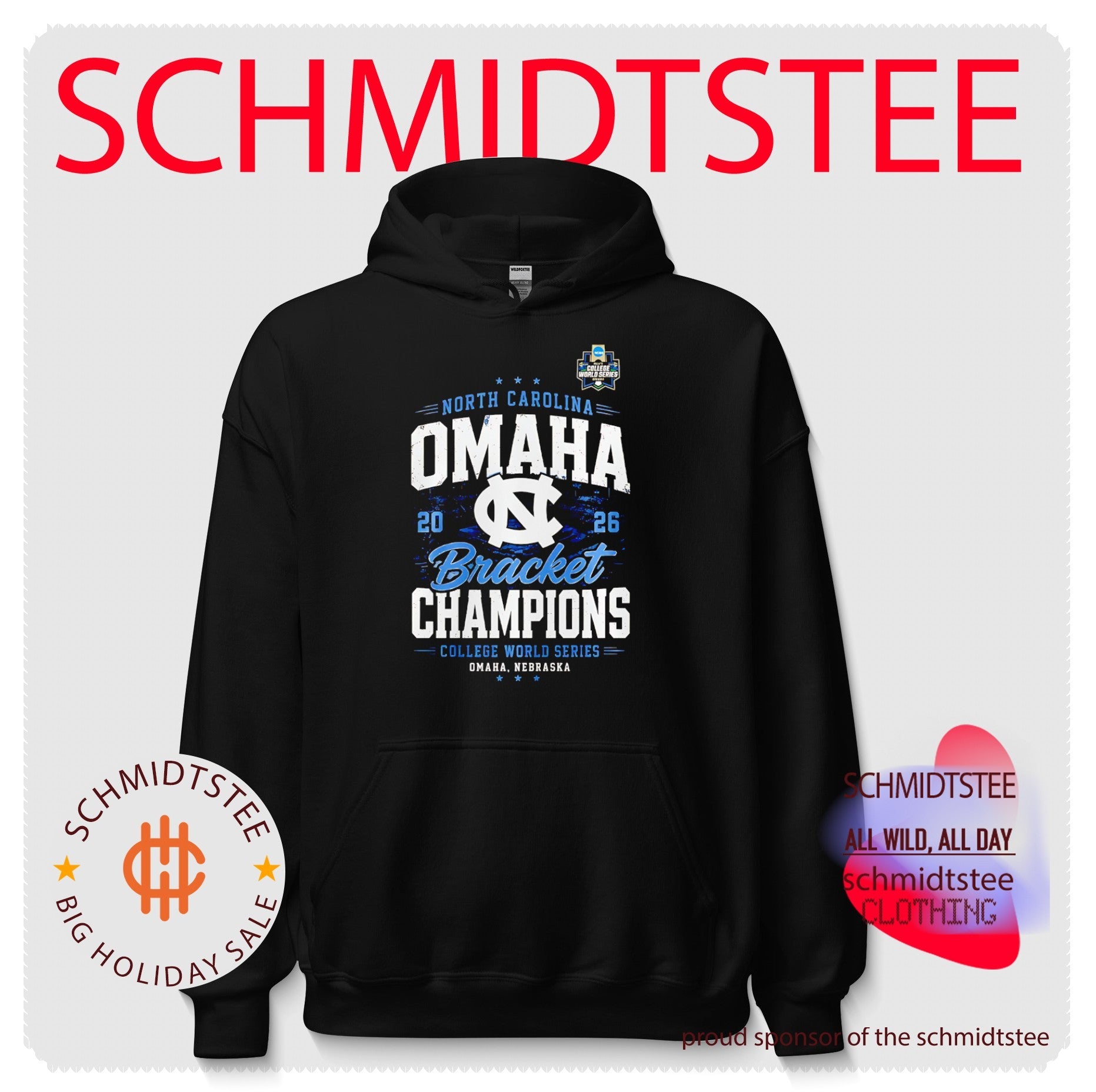 North Carolina Tar Heels 2026 CWS OMAHA Bracket Champions shirt