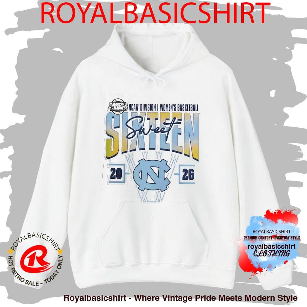North Carolina Tar Heels Women’s Basketball 2026 NCAA March Madness Sweet 16 T-Shirt