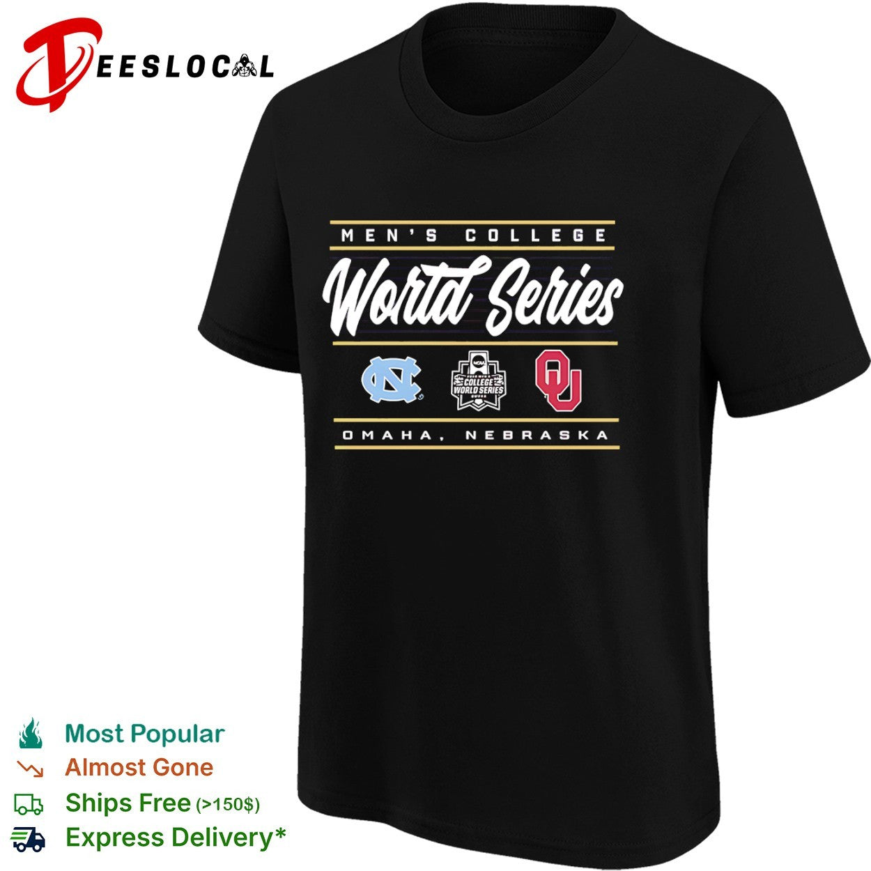 North Carolina Tar Heels vs Oklahoma Sooners Men College World Series Omaha shirt