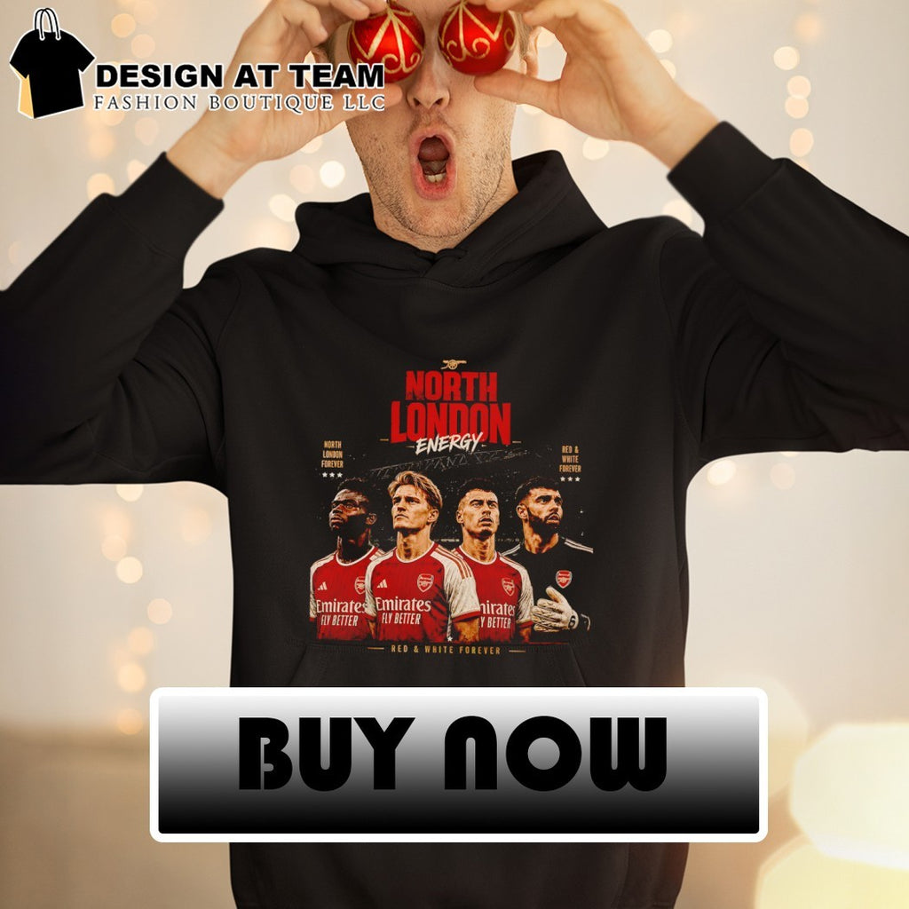 North London Energy Arsenal FC Red and White Forever 2026 shirt