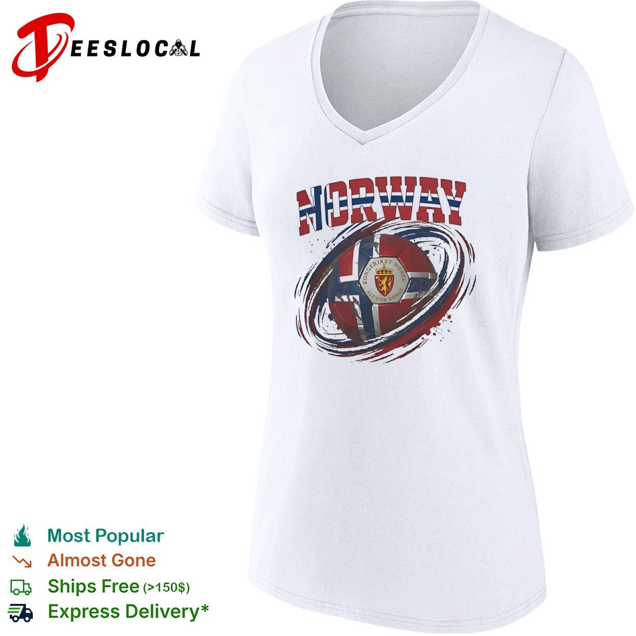 Norway flag soccer ball shirt