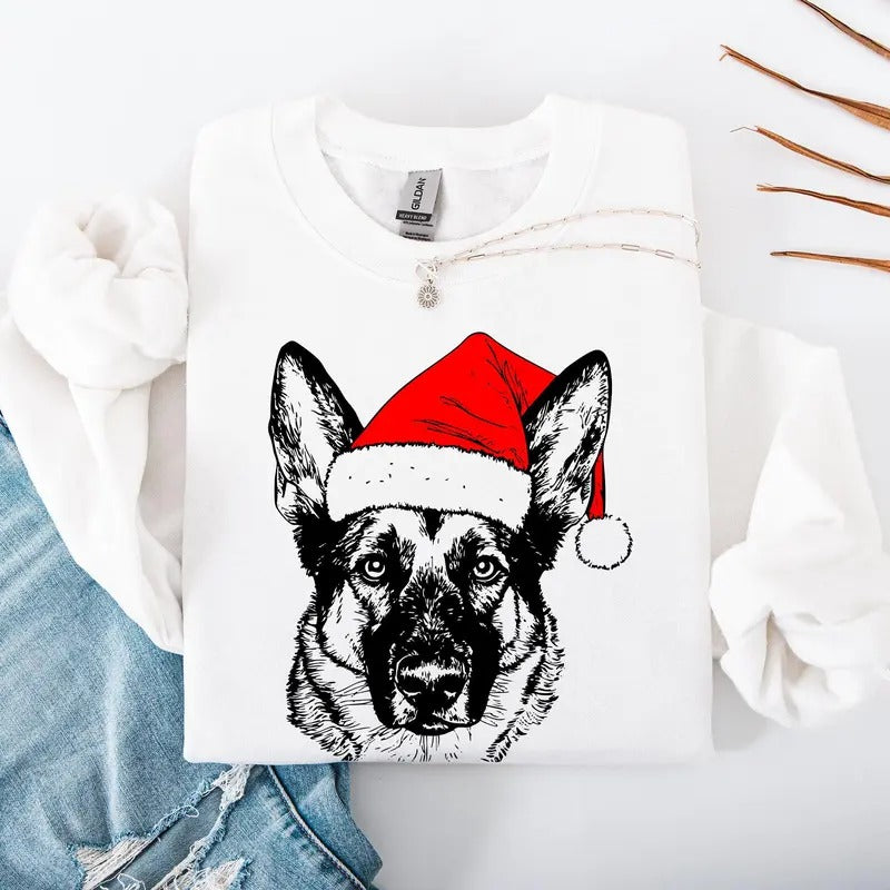 Norwegian Elkhound Santa Dog Dog Lover Pet Crew Neck T-Shirts, Hoodie, Sweatshirt