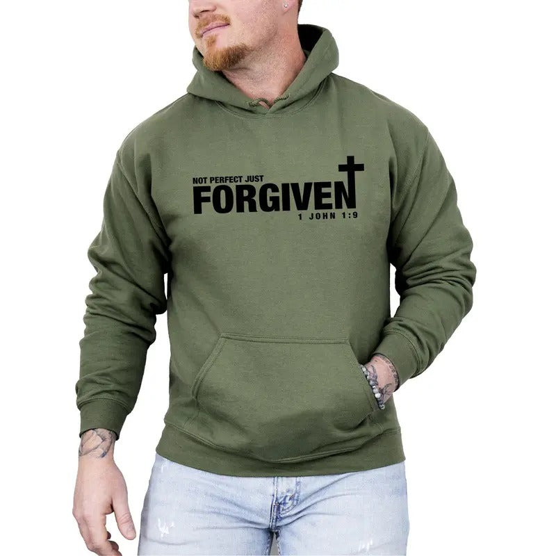 Not Perfect Just Forgiven John Jesus Christian Religious Gospel Faith Hooded T-Shirts, Hoodie, Sweatshirt