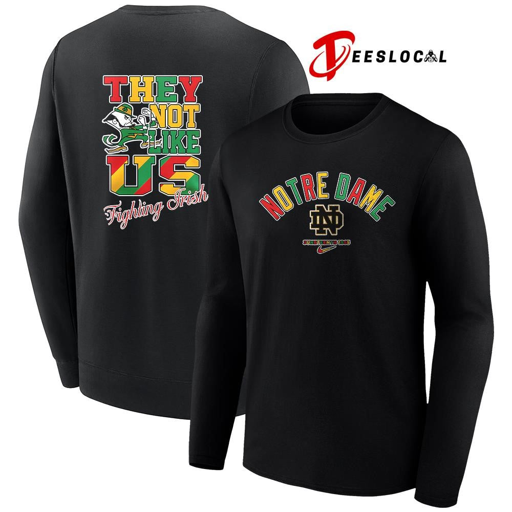 Notre Dame Fighting Irish x Juneteenth they not like us shirt