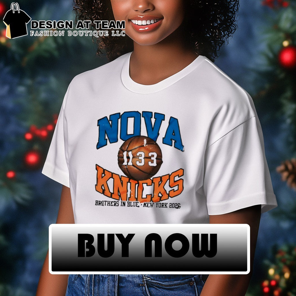 Nova Knicks Villanova NBA Playoffs 2026 brothers in blue shirt