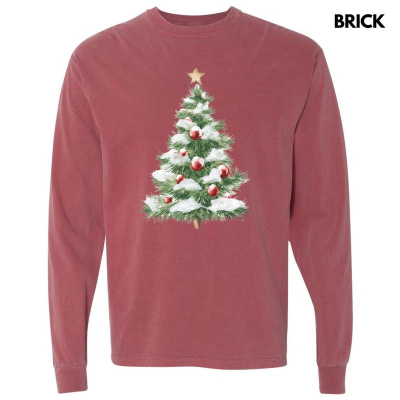Novelty Christmas Tree Long Sleeve Comfort Colors T-Shirt 'NLB' Hoodie, Sweatshirt | PrintMintTees.com