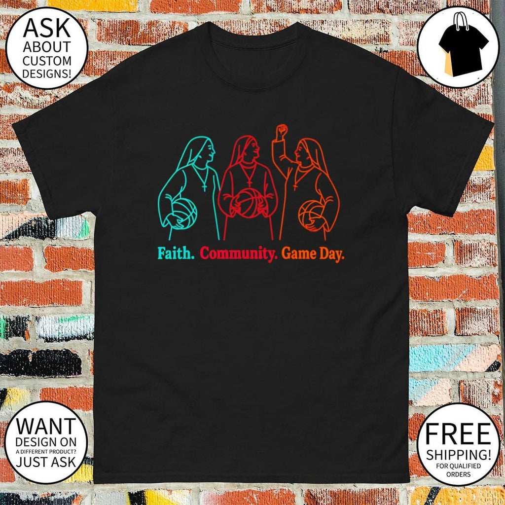Nun Faith Community Game Day San Antonio Spurs Basketball NBA 2026 shirt