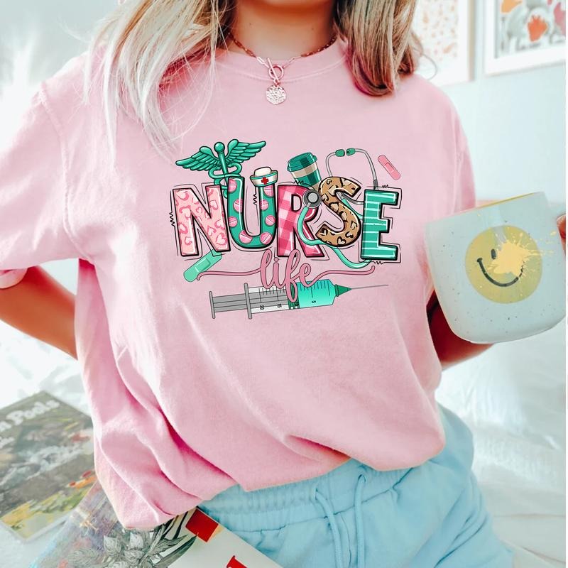 Nurse Life T-shirt, Nurses Week Shirt, Gift for Nurse, Cute Nurse Tee, RN Shirt Hoodie, Sweatshirt | PrintMintTees.com
