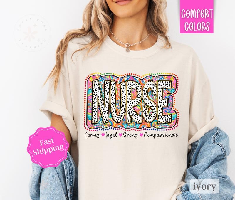 Nurse Shirt Comfort Colors, RN Shirt, Gift for Nurse Appreciation Hoodie, Sweatshirt | PrintMintTees.com