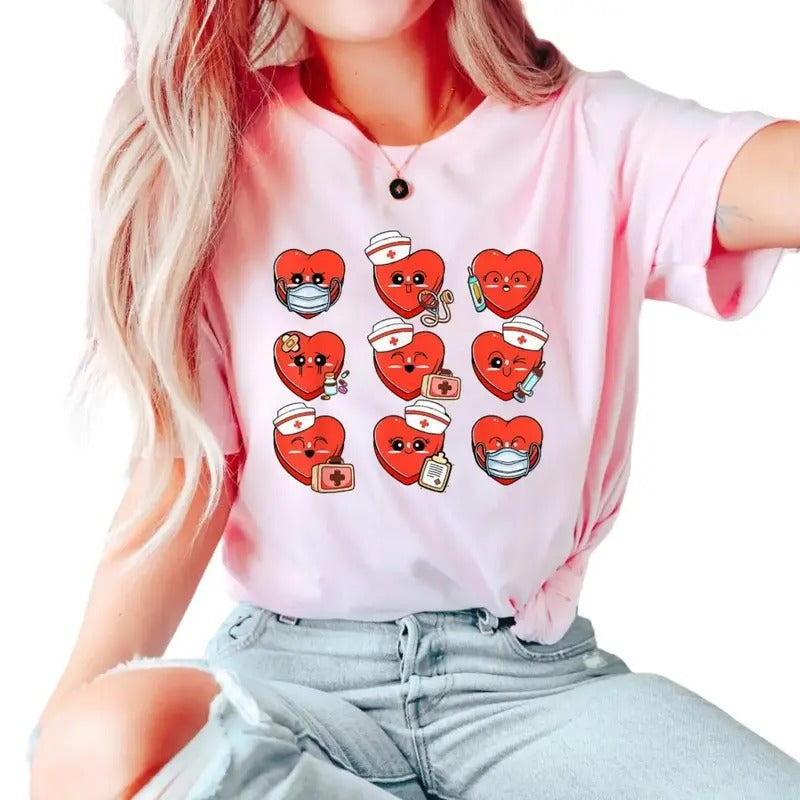 Nurse Valentine Shirt, Nurse Candy Heart Shirt, Cupid's Favorite Nurse Shirt, Valentine Gifts For Rn Er Icu Nurse,...