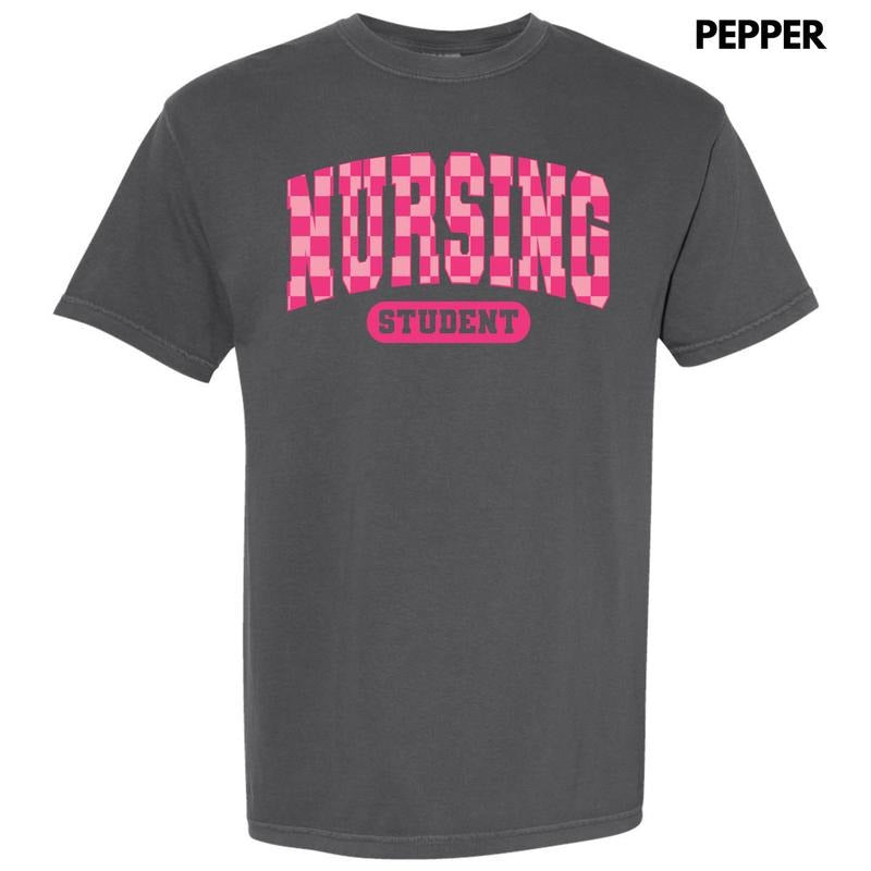 Nursing Student Checker Comfort Colors T-Shirt 'NLB' Hoodie Sweatshirt | PrintMintTees.com