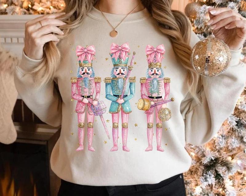 Nutcracker Christmas Shirt, Holiday Sweater ,Apparel Christmas Shirt for Women Cotton Womenswear Hoodie Sweatshirt