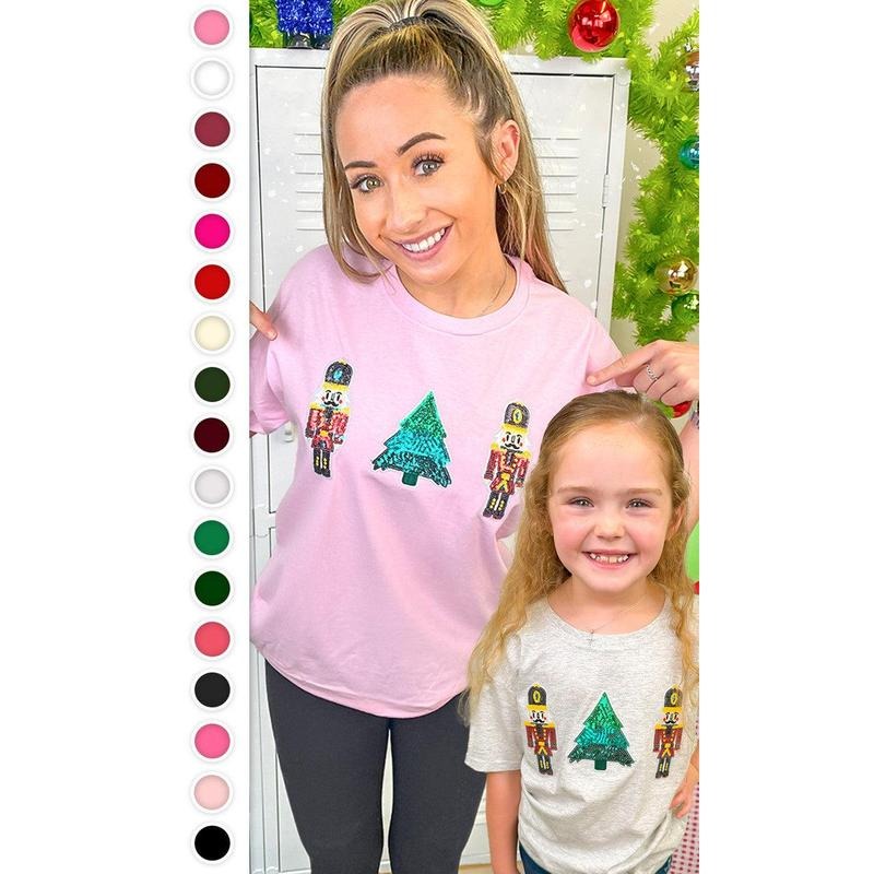 Nutcracker Sparkle Sequin Graphic T-Shirt Hoodie Sweatshirt | PrintMintTees.com