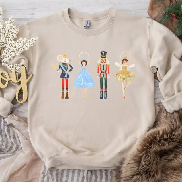 Nutcracker Sweatshirt, Christmas Sweatshirt, Sugar Plum Fairy Shirt, Christmas Sweater, Christmas Shirt, Xmas Shirt,...
