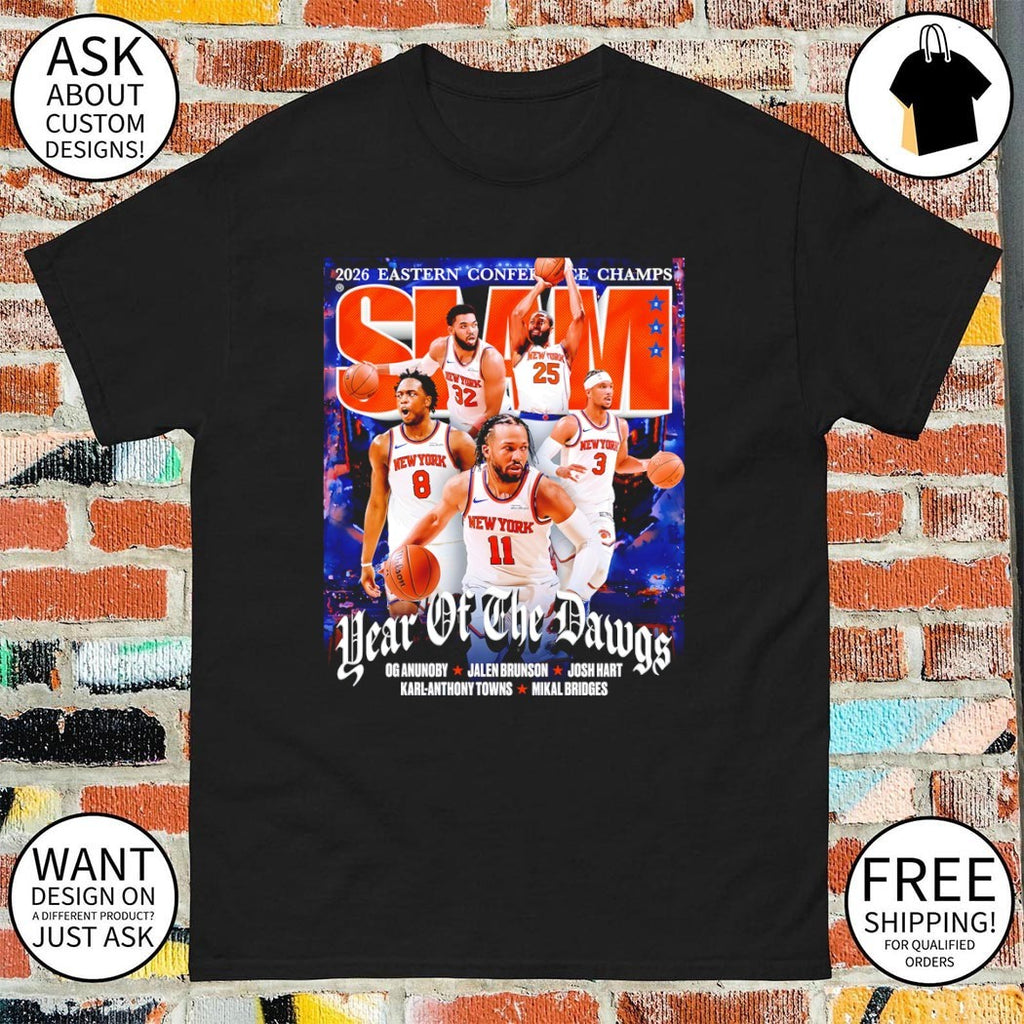 OG Anunoby Jalen Brunson Josh Hart Karl-Anthony Towns Mikal Bridges SLAM Hear of The Dawgs shirt