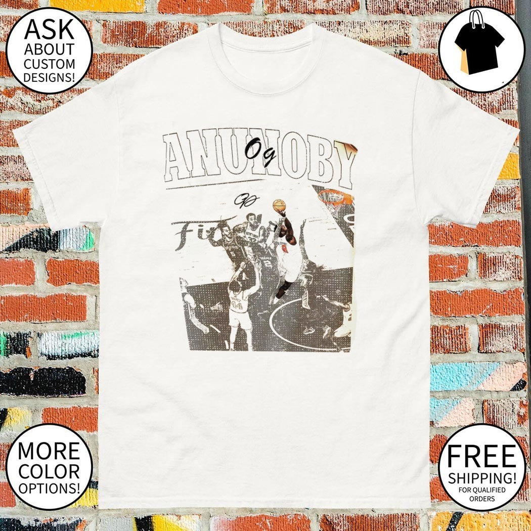 OG Anunoby The Hand Basketball Tip-in moment signature shirt