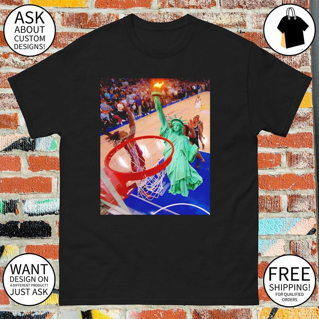 OG Anunoby Tip-In The hand of OG Statue of Liberty Finals NBA shirt