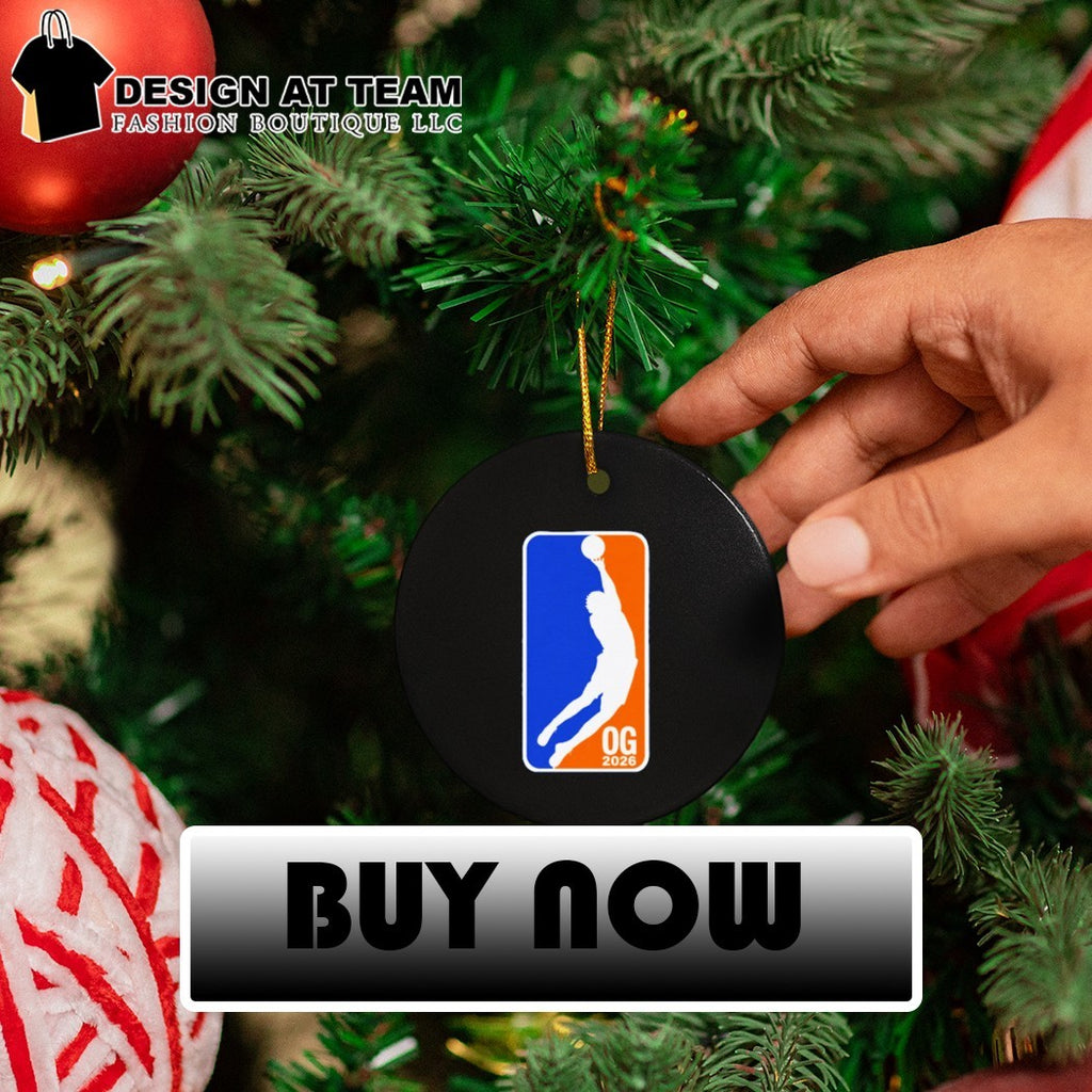 OG Anunoby Tip-in pose NBA logo Knicks champion shirt