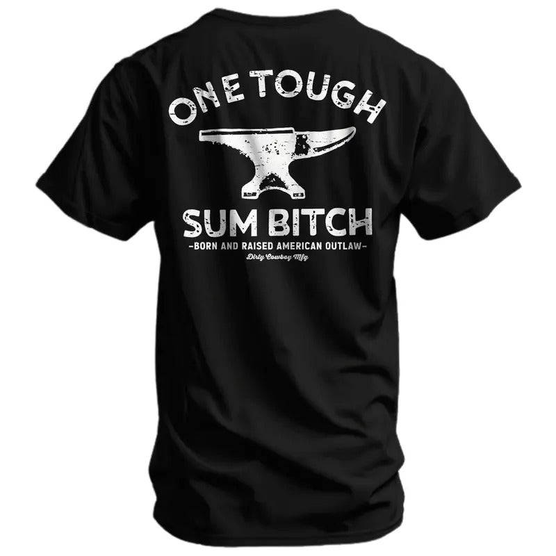 ONE TOUGH SUM BORN AND RAISED AMERICAN OUTLAW MEN'S T-SHIRT Hoodie, Sweatshirt | PrintMintTees.com
