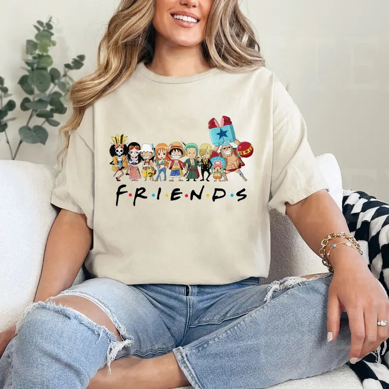 OP Characters Kawaii Tshirt Crewneck Hoodie Comfort Cotton Sweatshirt | PrintMintTees.com