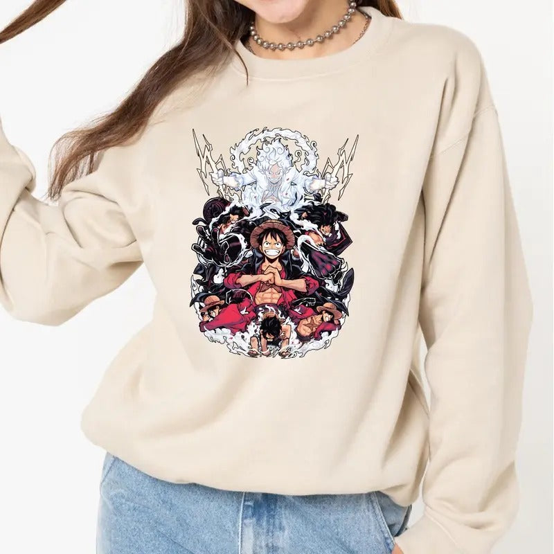 OP Gear 1 2 3 4 5 Shirt Sweatshirt #Hoodie Anime Gift Cotton Sweatshirt, #Hoodie, Comfort Colors | PrintMintTees.com