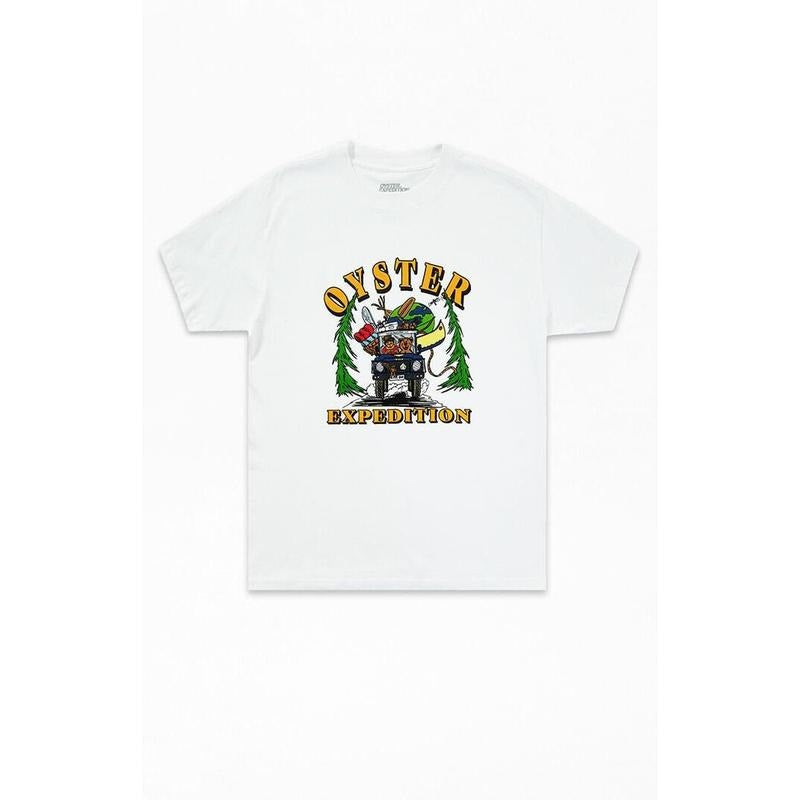 OYSTER EXPEDITION Men's Roadtrip Raw Edge T-Shirt - Multicolor Hoodie, Sweatshirt | PrintMintTees.com