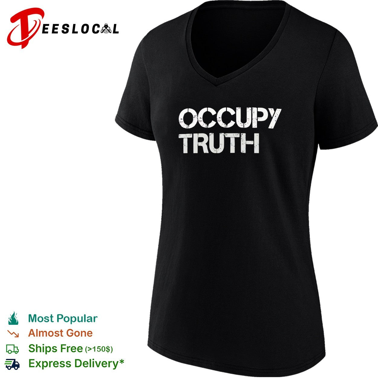 Occupy truth grunge font shirt