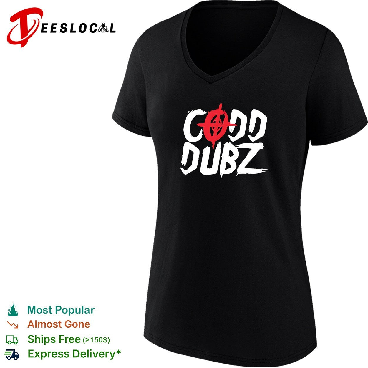 Odd Dubz red cross logo street shirt