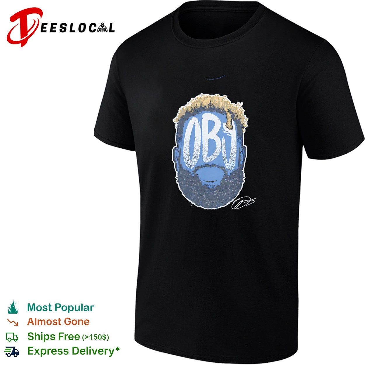 Odell Beckham Jr. New York Giants Player signature big head shirt