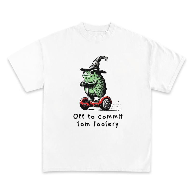 Off To Commit Tom Foolery shirt, Frog Lovers, Funny Frog Tee, Frog Gifts, Funny Meme Vintage Graphic Shirt Hoodie Sweatshirt