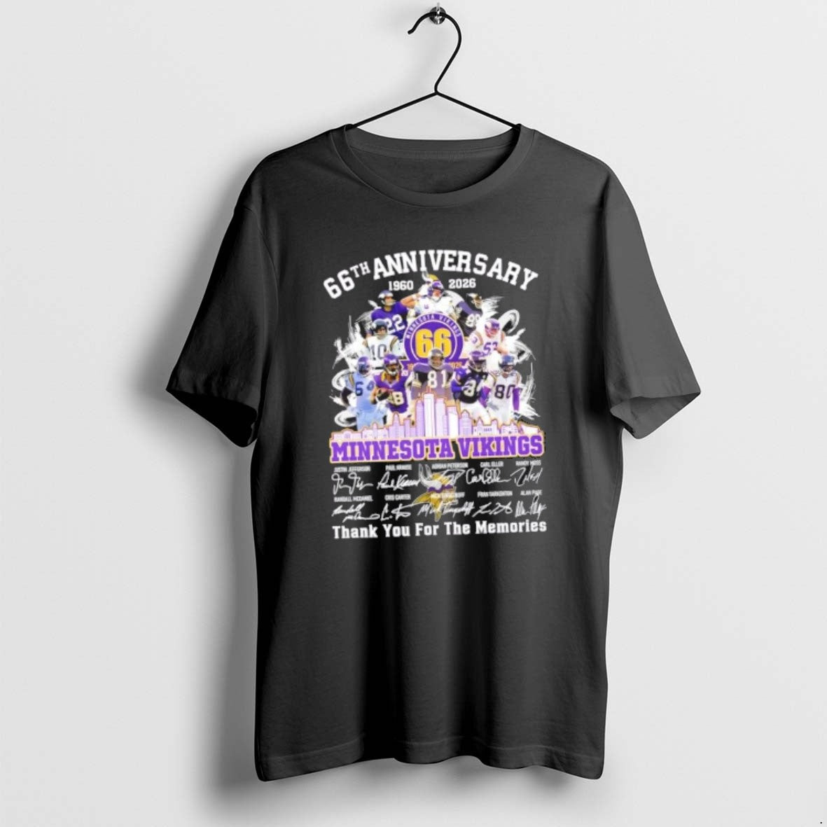 Official 66th Anniversary 1960 2026 Minnesota Vikings Justin Jefferson And Legends Thank You For The T-Shirts, Hoodie,...