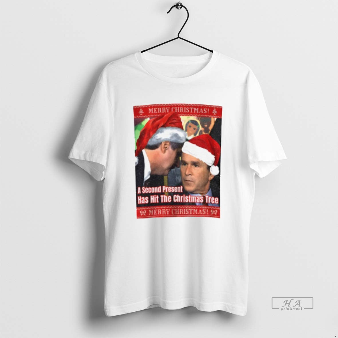 Official A Second Present Has Hit The Tree 9 11 Twin Tower Joke Christmas T-Shirts, Hoodie, Sweatshirt | PrintMintTees.com
