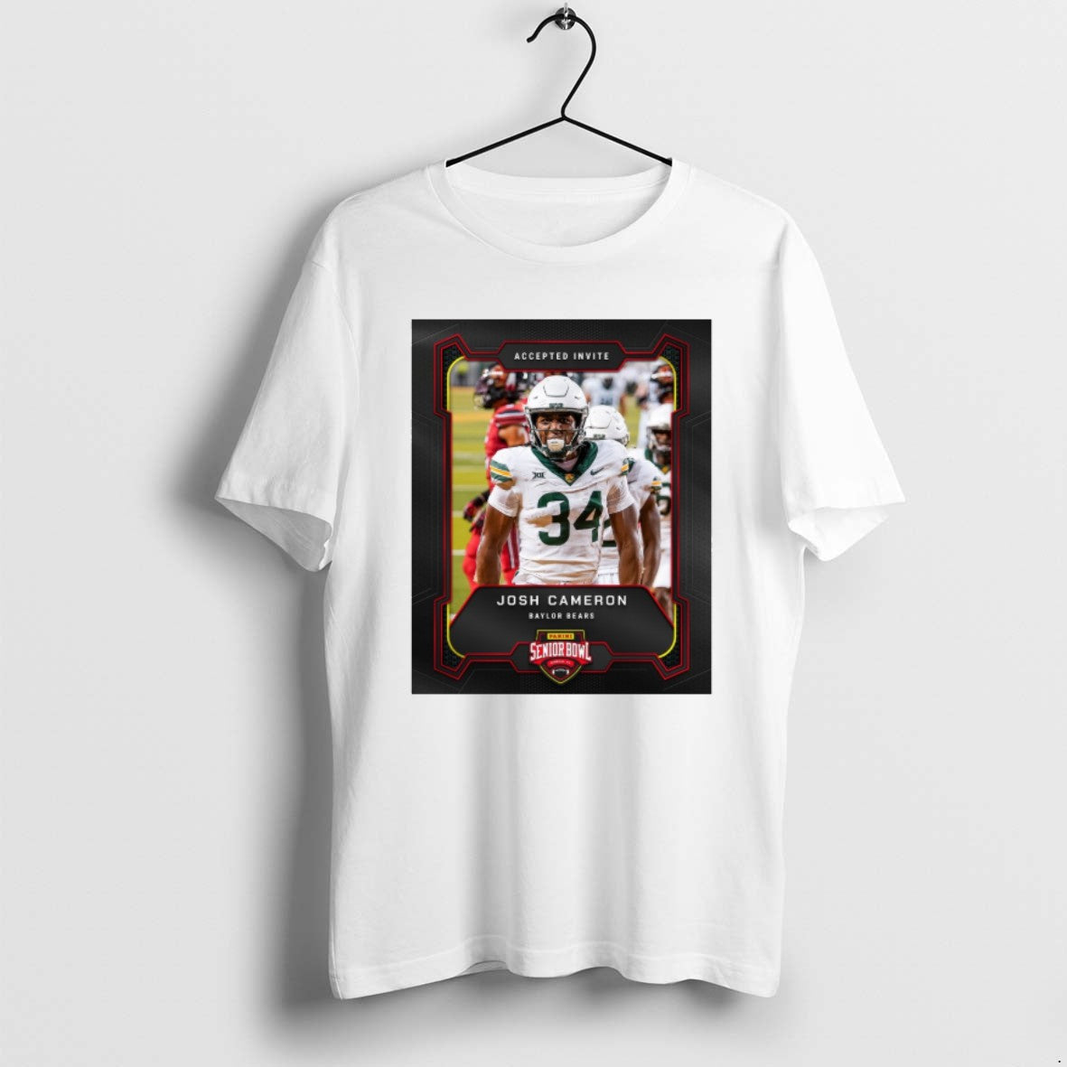 Official Accepted Invite Josh Cameron Baylor Bears 2026 Panini Senior Bowl T-Shirts, Hoodie, Sweatshirt | PrintMintTees.com