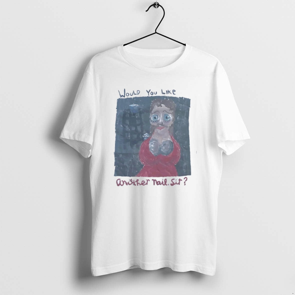 Official An Oil Painting Of A Busty Woman Would You Like Another Tail Sit T-Shirts, Hoodie, Sweatshirt | PrintMintTees.com