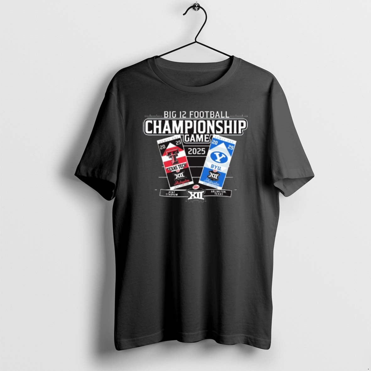 Official Big Ten 2025 Football Championship Stadium Texas Tech Vs Byu Cougars Att Stadium Tickets T-Shirts, Hoodie,...
