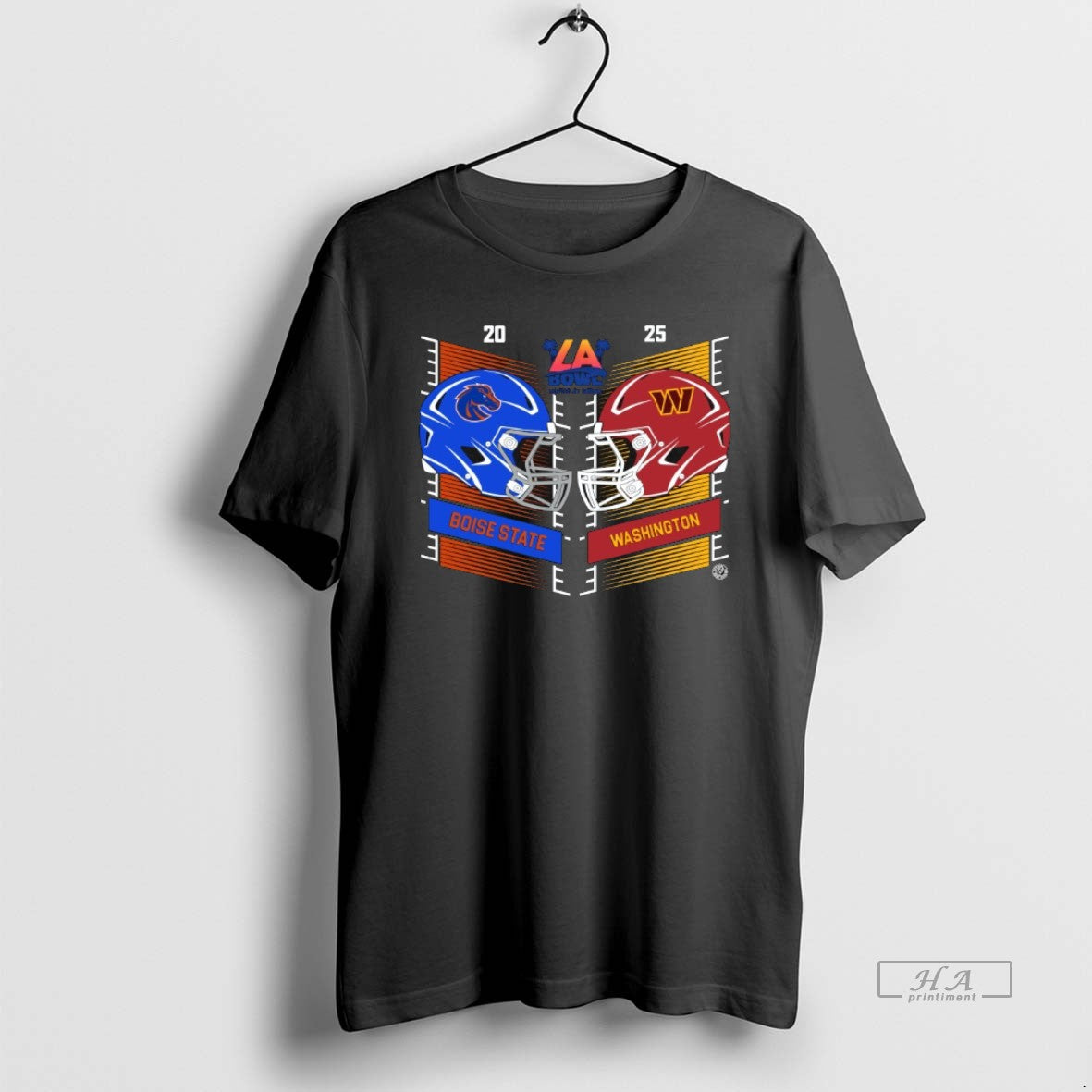 Official Boise State Broncos Vs Washington Huskies 2025 Bucked Up La Bowl Head Head T-Shirts, Hoodie, Sweatshirt