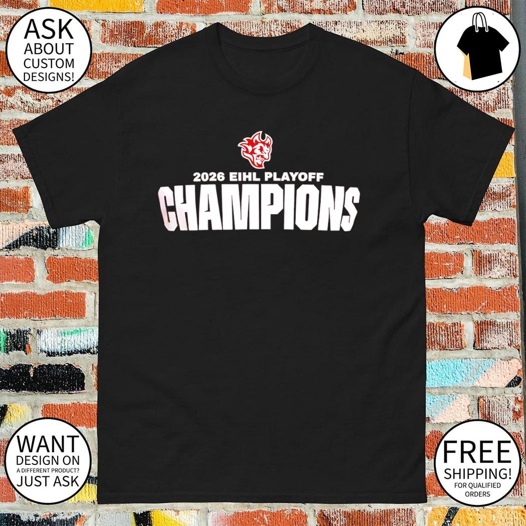 Cardiff Devils winning the 2026 Elite Ice Hockey League Playoffs Champions shirt