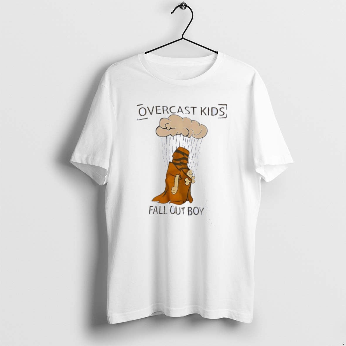 Official Cat Sitting Beneath A Raincloud Overcast Kids Of Fall Out Boy Band T-Shirts, Hoodie, Sweatshirt | PrintMintTees.com