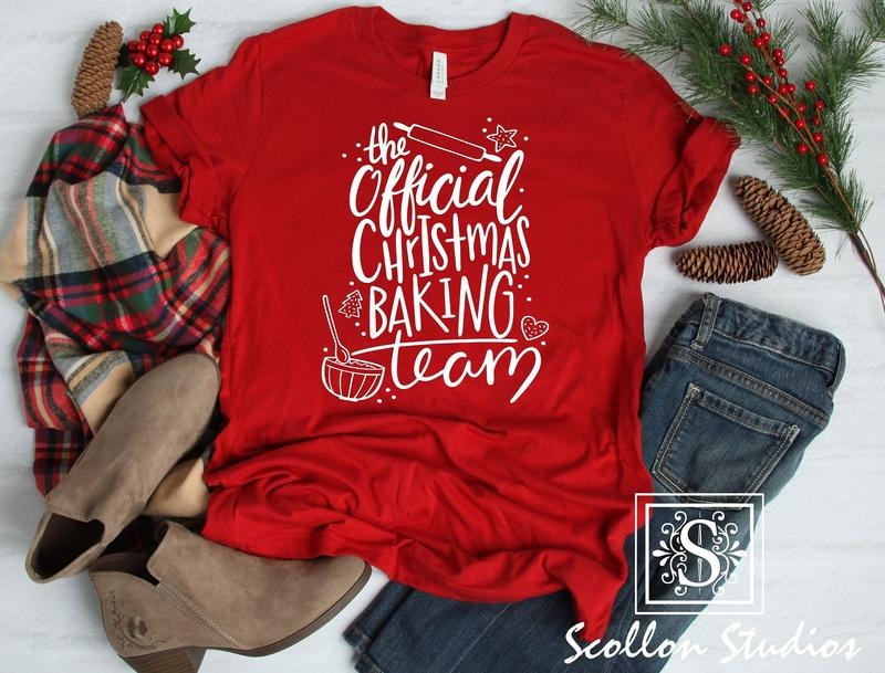 Official Christmas Baking Team Christmas Baking Tee Christmas Tshirt Christmas Tee Cotton Menswear Hoodie Sweatshirt