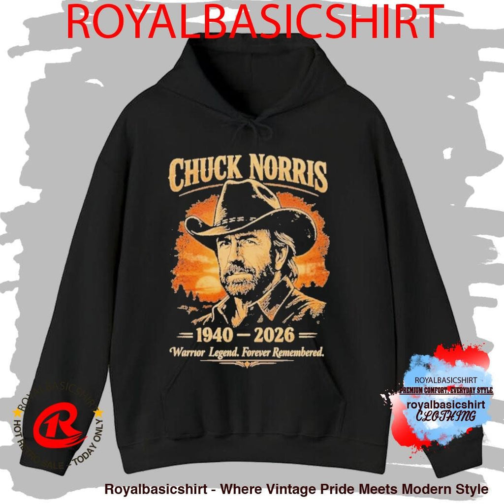 Official Chuck Norris 1940 2026 Warrior Legend Forever Remembered Shirt